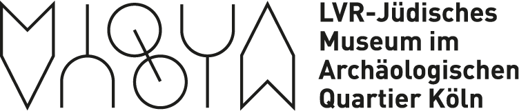 Logo MIQUA mit dem Text 'LVR-Jüdisches Museum im Archäologischen Quartier Köln'