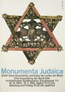 Plakat für die Ausstellung "Monumenta Judaica" mit dem Bild eines verzierten sechseckigen Davidsterns