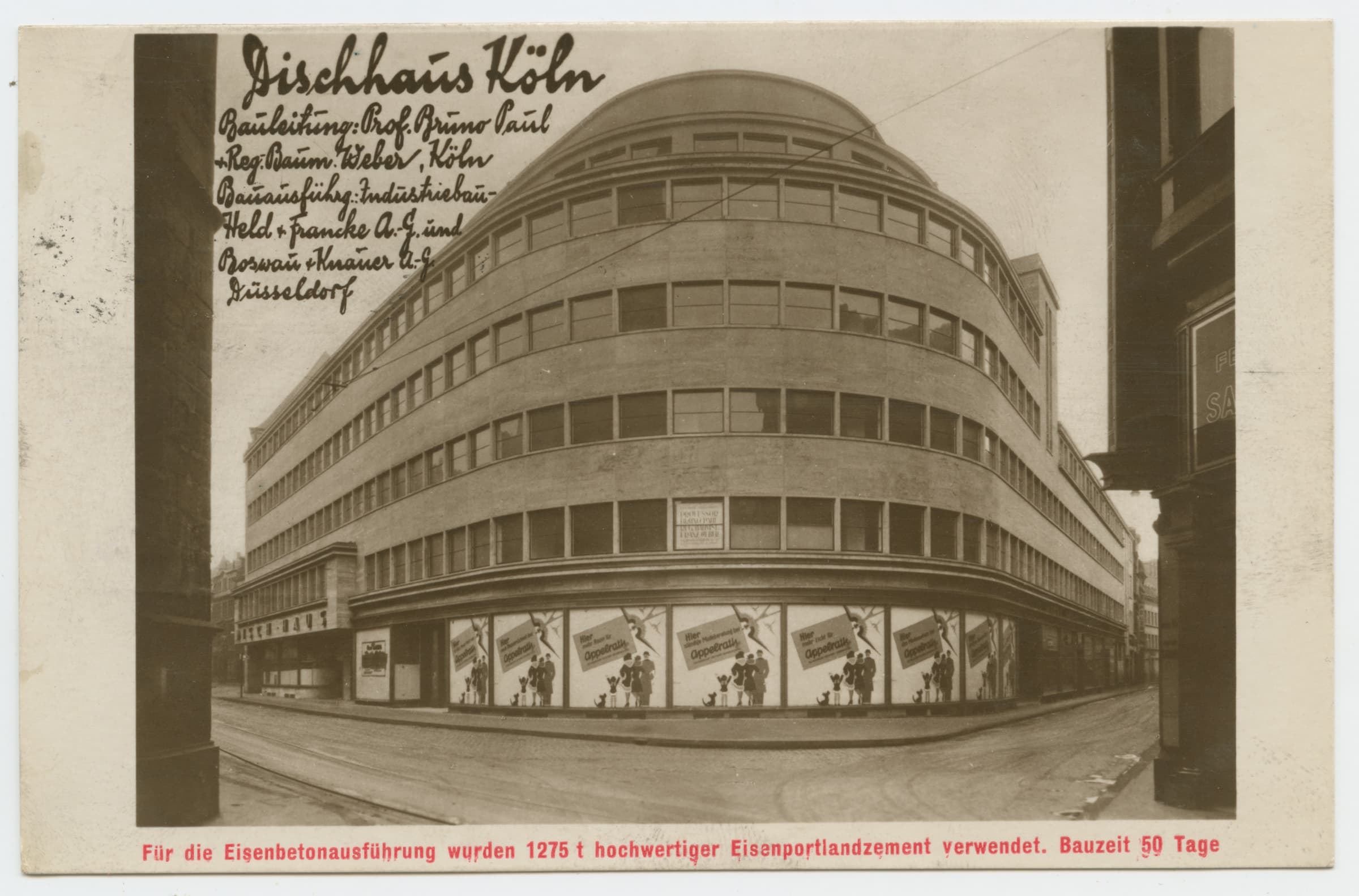 Außenansicht des Dischhauses um 1936