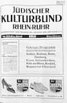 Cover of the program booklet from February 1934 of the Jewish Cultural Association Rhine-Ruhr.