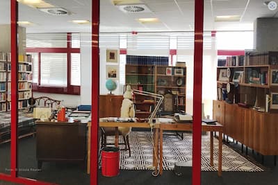 blick in das Arbeitszimmer von Heinrich Böll