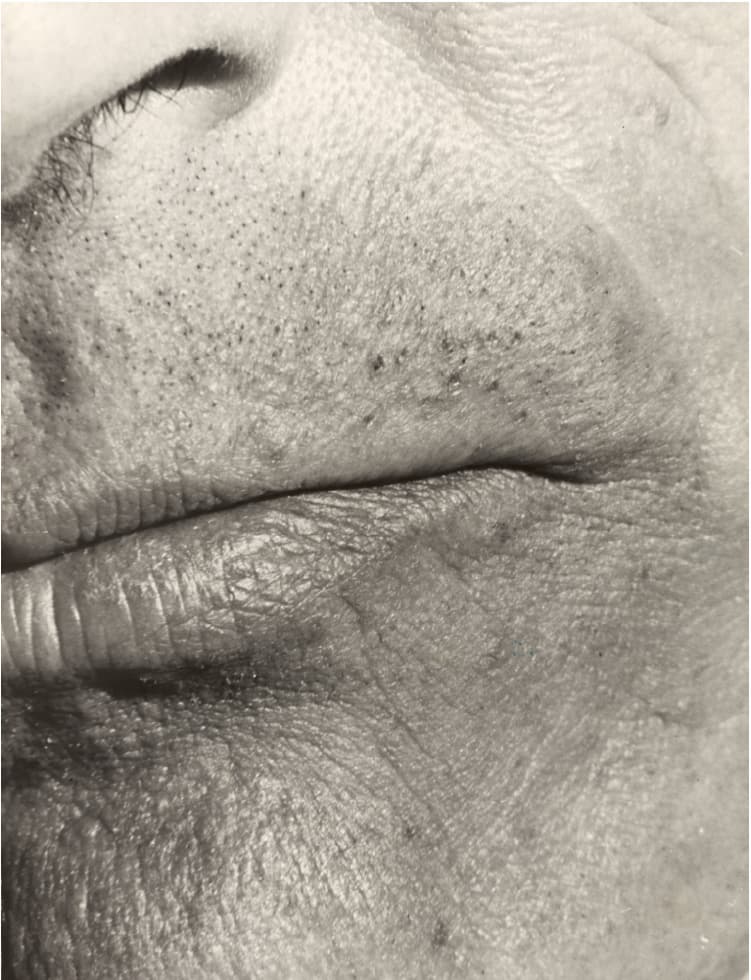 Anton in detail. 1, close-up of mouth and nose, stubble on face