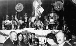 Hans Tobar neben dem Prinz Karneval, Norderney