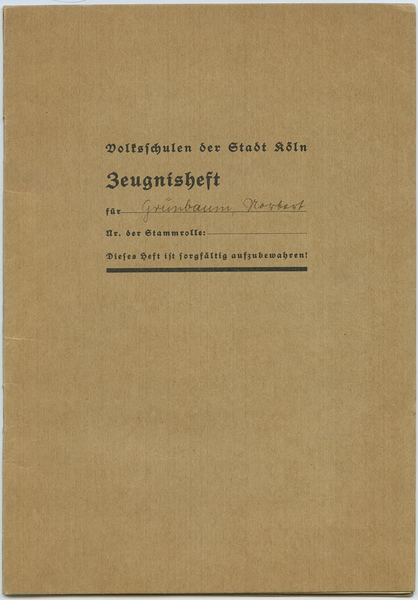 Page one of Annual report booklet of the Israelite elementary school