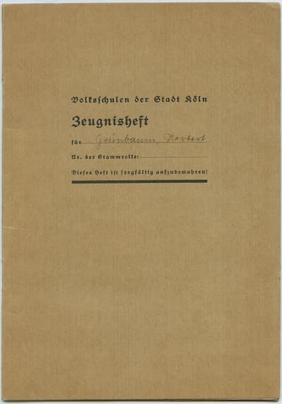 Annual report booklet of the Israelite elementary school