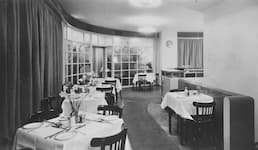 The dining room of the London Vega, 1936.