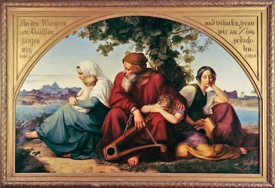 Mourning Jews in Exile, painting 