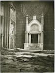 Zerstörter Innenraum der Synagoge